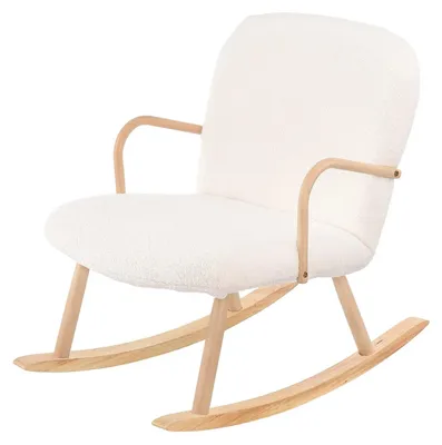 Immagine prodotto di Sedia a dondolo - Poltrona relax - Poltrona - Poltrona da lettura - Design ergonomico - Base in legno