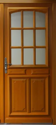 Image de Porte d'entree Bois vitree, Marine, H215 x L90 p, droit Cotes Tableau