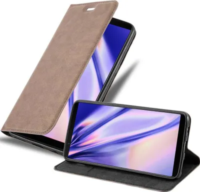 Produktbild von Cadorabo Hülle für OnePlus 5T Schutz Hülle in Braun Handyhülle Etui Case Cover Magnetverschluss