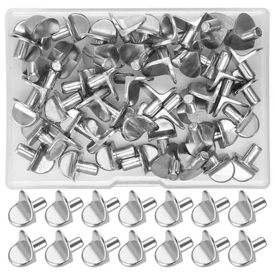 Image de Supports métalliques en forme de L, lot de 50, avec un trou de 5 mm