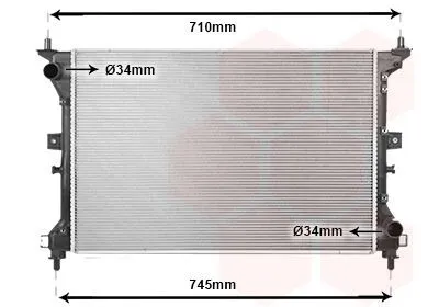 Produktbild von VAN WEZEL 52012711 Kühler Wasserkühler Motorkühler für SUZUKI VITARA (LY) SX4 S-Cross (JY)