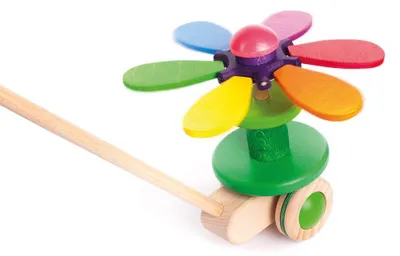 Produktbild von Bajo Holzspielzeug Flower Rainbow - bunte Blume am Stab