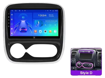 Immagine prodotto di Sistema multimediale per auto, comandi al volante, supporto multimediale, compatibile con Renault Trafic 3 / Opel Vivaro B (2014-2018), design wireless, modello G5 4G 64G, confezione singola