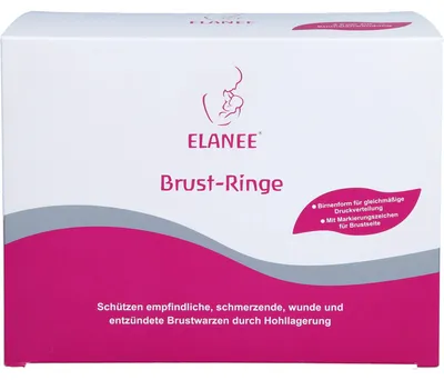 Obrázek produktu pro ELANEE prsní kroužky, ochrana kontaktu bradavek s podprsenkou díky dutému umístění, ideální pro bolavé, zanícené bradavky způsobené kojením, 10 kusů (222-00) 10 kusů (balení po 1)