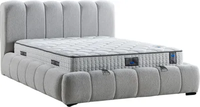 Produktbild von Villa Möbel Bett Set Comfort 160x200 Grau, Bett Set (mit Matratze), Bett mit Stauraum