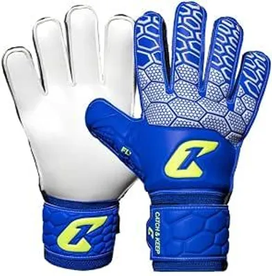 Produktbild von CATCH & KEEP Fly Kids Torwarthandschuhe – Premium Fußballhandschuhe für Kinder mit starkem, haltbarem Dragon Grip – Perfekte Passform für Junge Torhüter, extra Schutz & leicht anzuziehen