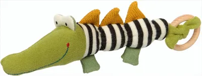 Produktbild von sigikid Strick-Greifling Krokodil, Greifspielzeug, Rassel, Babygreifling, Spielzeug, 39212