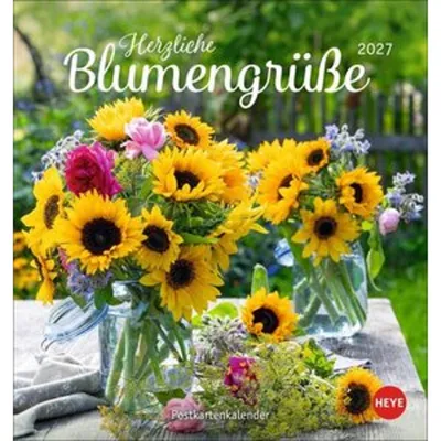 Produktbild von Herzliche Blumengrüße Postkartenkalender 2027
