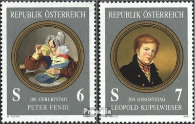 Produktbild von Briefmarken Österreich 1996 Mi 2181-2182 (kompl.Ausg.) gestempelt Geburtstage