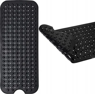 Produktbild von Sepio Badewannenmatte Schwarz 99x40 cm, Duschmatte rutschfest, Antirutschmatte Badewanne, Duschmatte, Rutschmatte Badewanne, Bathroom Mat