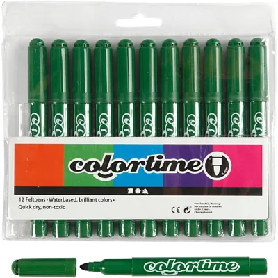 Produktbild von Colortime Marker, Strichstärke 5 mm, Tannengrün, 12 Stk/ 1 Pck [HOB-37359]