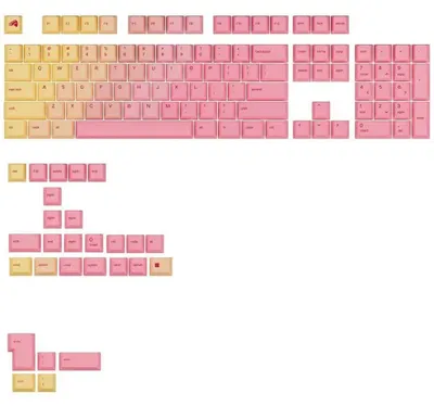 Obrázek produktu pro Glorious PC Gaming Race GPBT Gradient Keycaps ANSI Layout US PBT Dye-Sub - Grapefruit