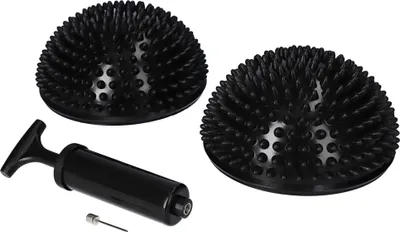 Image de yellowBALANCE - Hémisphères sensorimoteurs avec pompe - Noir - 16 cm - 2 pièces.
