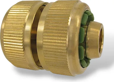 Produktbild von Schlauchverbinder Messing Gartenschlauch Wasserschlauch 1/2" , 13 mm Schlauch