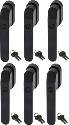 Produktbild von ABUS FG400 Abschließbarer Fenstergriff Schwarz, gleichschließend im Set 6 Stück