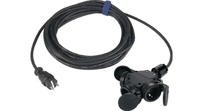 Produktbild von Schutzkontaktverlngerung 16 A 250 V 3 x 1,5 mm 3 m H07RN-F schwarz IP44