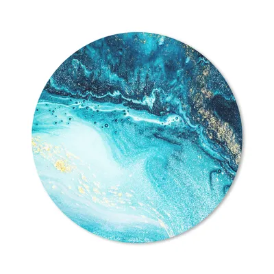 Produktbild von MuchoWow® Mauspad Mousepad Marmoroptik - Blau - Gold - Luxe - Glitzer - Marmor 20x20 cm - Mousepads - Maus Mat - Pad - Mausunterlage - Schreibtischmatte