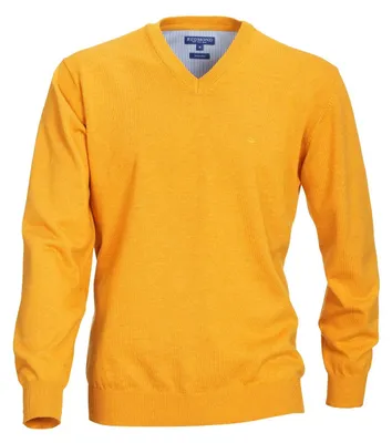 Redmond Pullover mit V-Ausschnitt in gelb