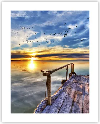 Produktbild von Poster - Poster ohne Rahmen - See Brücke - 40x50 cm - Wand Bild - Wanddeko - Wandbilder - Kunstposter - Wandposter - Bilder - Kunstdruck - Wanddekoration - Wandbild - P2XPA40x50-3963