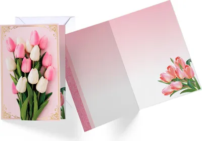 Produktbild von Grußkarte für Sie - Tulpen - ohne Text