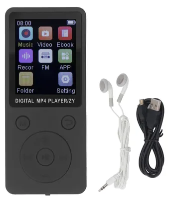 Immagine prodotto di Lettore MP3, schermo a colori da 1,8 pollici, audio Hi-Fi, musica portatile, supporta immagini, video, registrazione di libri, scheda di memoria da 128 GB, nero