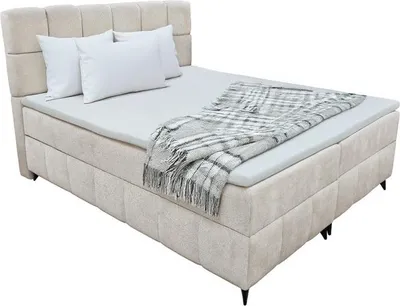 Zdjęcie produktu dla Kondela Łóżko kontynentalne Alma 140x200 cm - beżowe