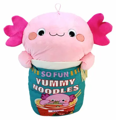Produktbild von XXL Axolotl Kuscheltier in Nudelbox - ca. 75 cm