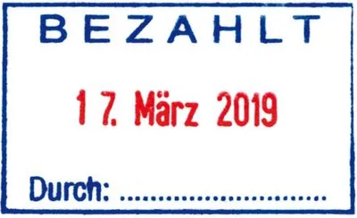 Produktbild von Stempel Printy Bezahlt/durchTrodat 4750 40x23mm