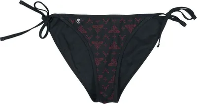 Produktbild von Black Premium by EMP Damen schwarzes Bikini-Unterteil Mix and Match mit Alloverprint XXL
