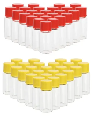 Produktbild von Elzusha – Set mit 44 klaren Glasfläschchen für den Laborgebrauch