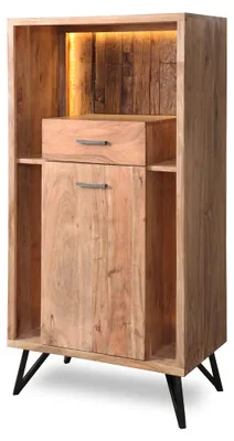 Produktbild von HUDSON Highboard 1 Tür / 1 Schublade / 2 Ablagen / Licht