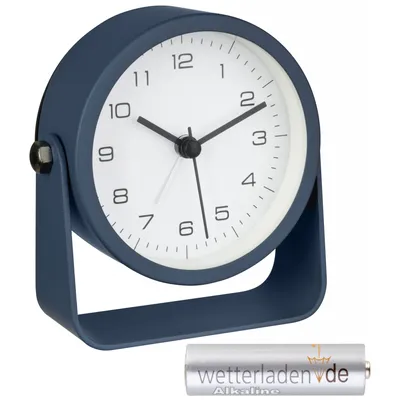 Produktbild von TFA 60.1042.06 analoger Wecker DESIGN sweep Uhrwerk Geräuscharm Metall