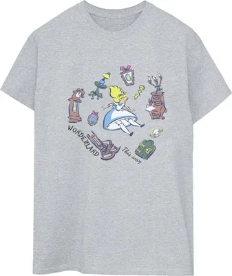 Produktbild von Disney - "Alice in Wonderland" T-Shirt für Damen BI8865 (XXL) (Grau)