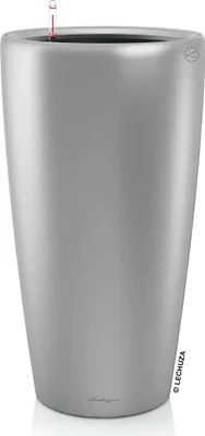 Obrázek produktu pro Lechuza Samozavlažovací květináč Rondo Premium 32 cm, stříbrná