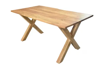 Produktbild von Esstisch Akazie naturfarben 220 x 100 cm X-Holzgestell MURCIA