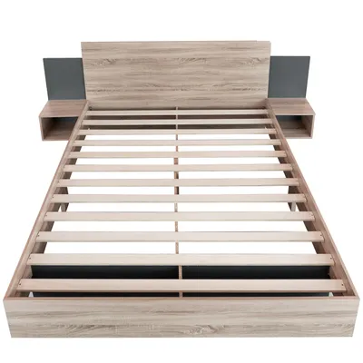 Produktbild von Flieks Massivholzbett Doppelbett 160x200cm mit 2 Nachttischen, Komplett Schlafzimmerset