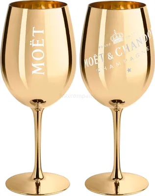 Produktbild von Moet & Chandon Champagne Champagner Glas Gläser Set - 2er Set gold