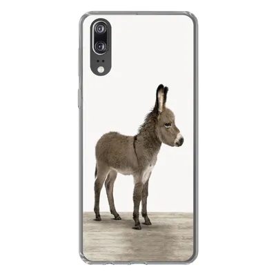 Produktbild von MuchoWow® Handyhülle Schutzhülle Hülle für Huawei P20 Esel - Tiere - Kinder - Niedlich - Mädchen - Jungen Silikon Softcase Handy Hülle - Hardcover