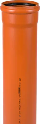 Produktbild von Trubka hrdlová kanalizační PVC Osma KGEM SN4, DN 200 x 4,9 x 1000 mm, oranžová