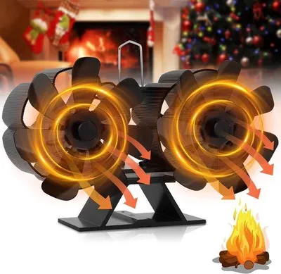 Image de Ventilateur de poêle écologique pour poêle à bois ou cheminée, efficace