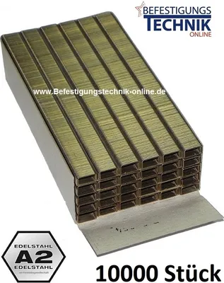 Produktbild von Klammern 16mm rostfrei Bostitch 72 21671B Prebena V Senco C BeA Typ 71 Haubold KMR M KL-46 10M