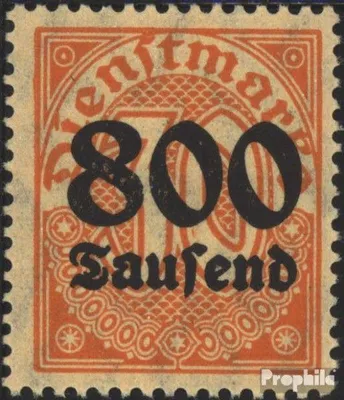 Produktbild von Briefmarken Deutsches Reich 1923 Mi D95Y, mit dem seltenen Wasserzeichen Rauten postfrisch Ziffer/Aufdruck