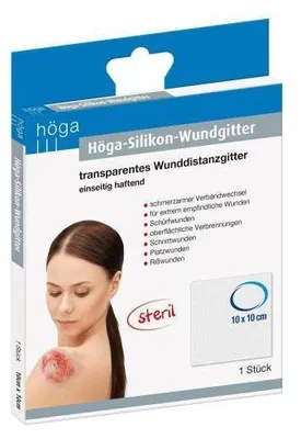 Zdjęcie produktu dla Höga-Höga silikonowa siatka na rany sterylna 10x10cm 1 szt