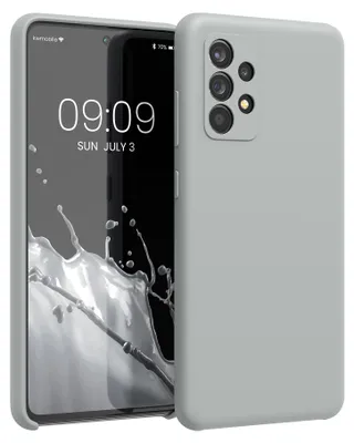 Produktbild von kwmobile Handyhülle für Samsung Galaxy A52 / A52 5G / A52s 5G Hülle - Case Silikon - Kabelloses Laden - Schutzhülle Cover in Hellgrau matt