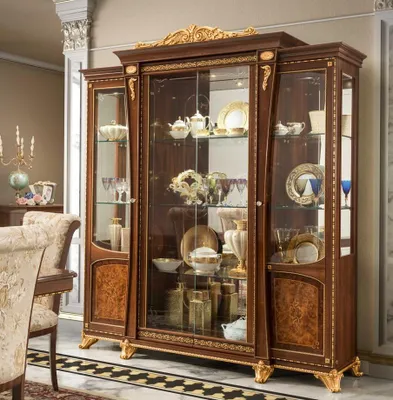 Immagine prodotto di Vetrina credenza sala da pranzo armadi in legno mobili credenza soggiorno vetrinetta