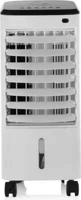 Produktbild von Tristar AT-5446 Ventilator, Tragbarer Verdunstungsluftkühler, Schwarz, Weiß, 4 Rad/Räder, Tasten, 4 l, 364,8 m³/h