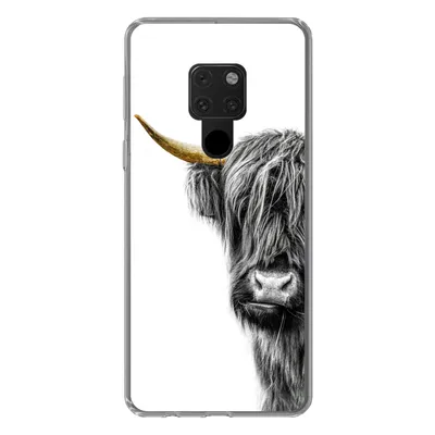 Produktbild von MuchoWow® Handyhülle Schutzhülle Hülle für Huawei P40 Lite Schottischer Highlander - Tiere - Schwarz und Gold Silikon Softcase Handy Hülle - Handy