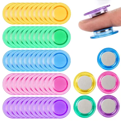 60 runde Magnete, 30 mm, farbenfroh, für Kühlschrank und Whiteboard
