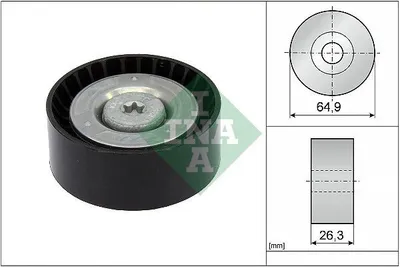 Produktbild von INA 532 0905 10 Umlenkrolle Keilrippenriemen passend für MERCEDES-BENZ E-Klasse Limousine (W212) E-Klasse T-modell (S212) M-Klasse (W166)