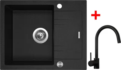 Obrázek produktu pro Sinks LINEA 600 XC Granblack + Vitalia černá matná